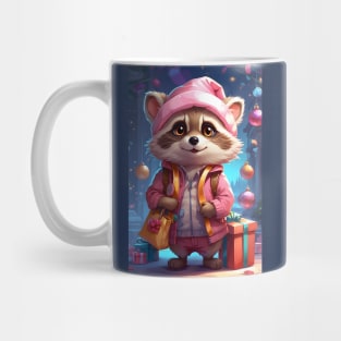 Cute Bear with Gifts in Winter Wonderland Mug